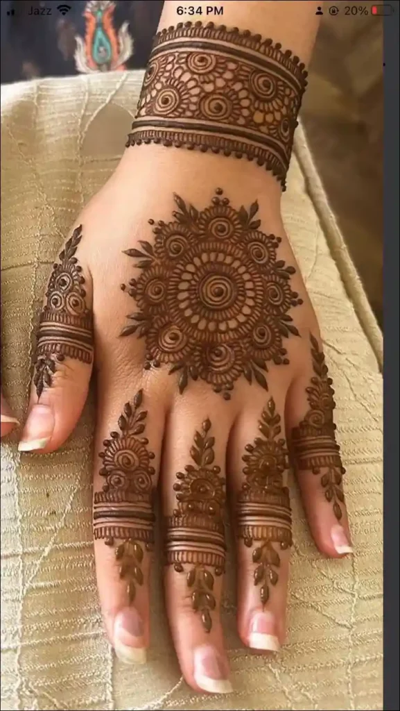 back hand mehndi design 93